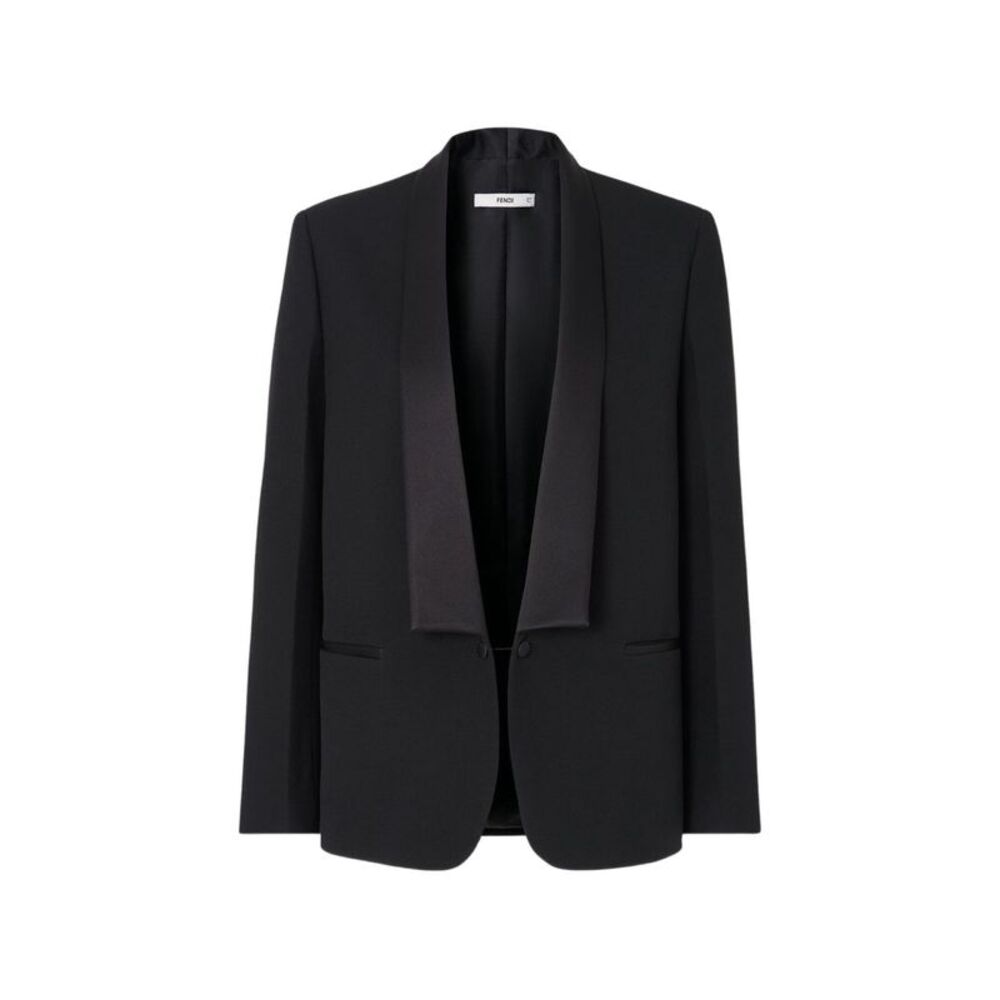 Fendi Women Wool Single-Breasted Blazer Jacket